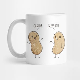 Peanut And Cashew Nut Funny, Cashew Bless You Mug